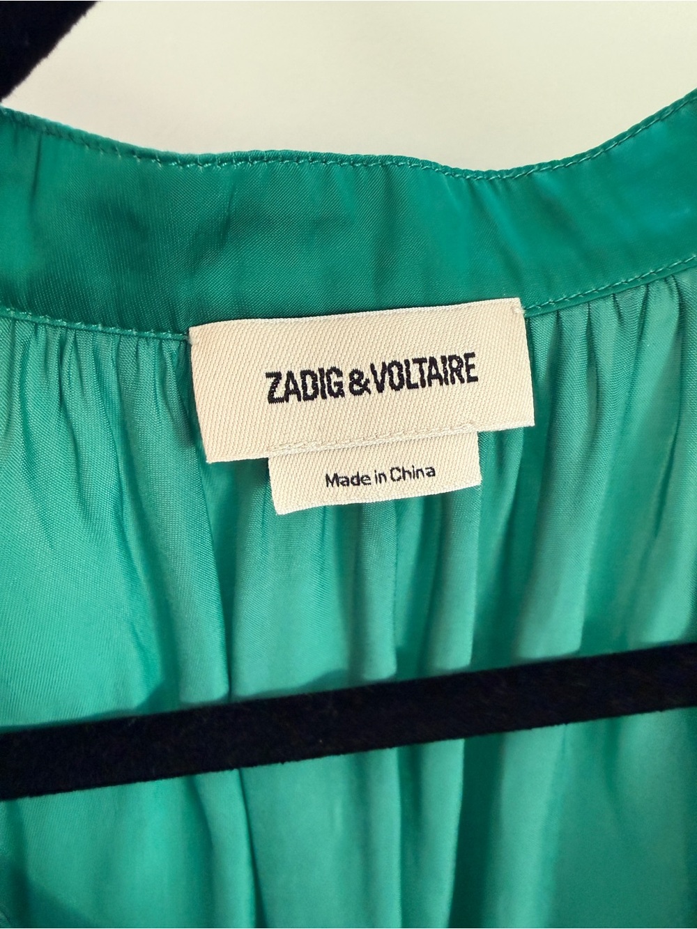 Zadig & Voltaire Tink Satin Blouse Emeraude | Size XS - Picture 4 of 12